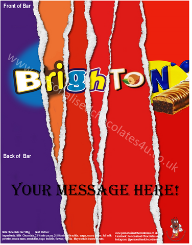 Brighton Personalised Chocolate Bar