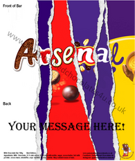 Arsenal Personalised Chocolate Bar