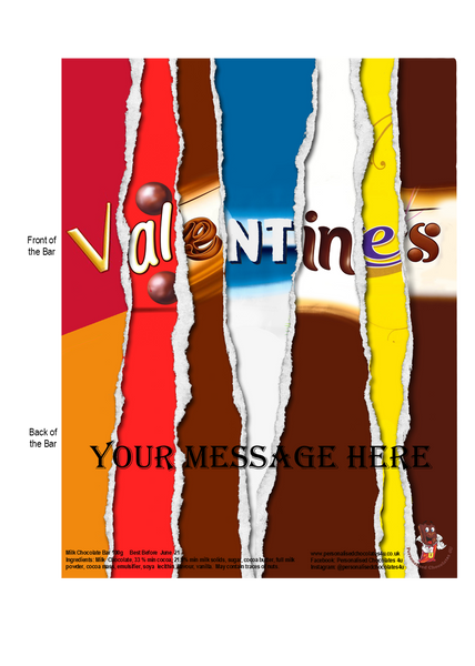 Funny/Rude Valentines Large Personalised Valentines Bar