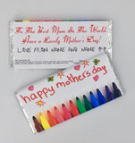 Mothers Day Colouring Pen 100g Personalised Chocolate Bar