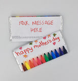 Mothers Day Colouring Pen 100g Personalised Chocolate Bar