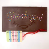 Personalised Thank You Chocolate Bar with an edible gift tag