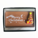 Happy Christmas Chocolate 3D Bars - Plaques
