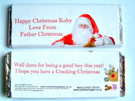 Personalised Father Christmas Chocolate Bar